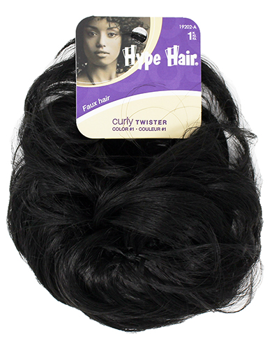 Scunci Curly Twister Faux Hair Dark Black, 1 CT